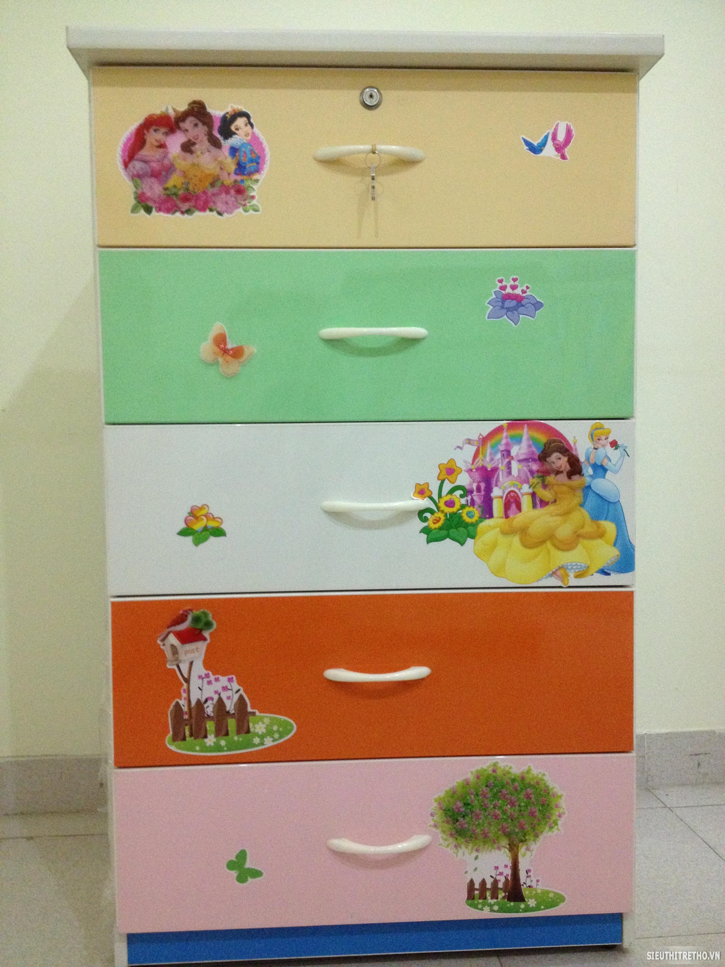 Tủ nhựa Đài Loan trẻ em TA02 5 tầng loại rộng