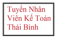 Tuyển 2 nhân viên kế toán bán hàng theo ca tại showroom Thái Bình