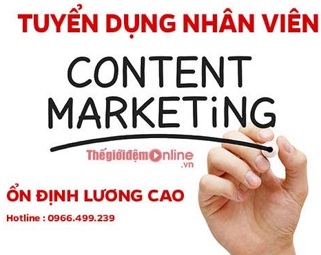 Tuyển dụng content Marketing T9/2017 lương cao đãi ngộ tốt